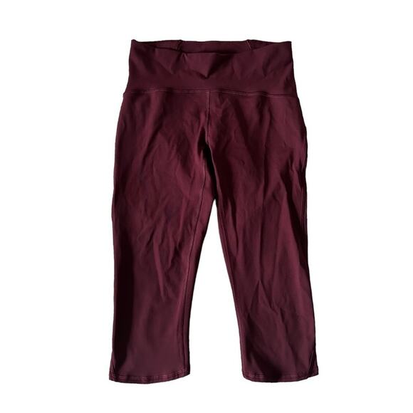 Lululemon Train Times Crop (17") Cherry Red - Picture 2 of 11
